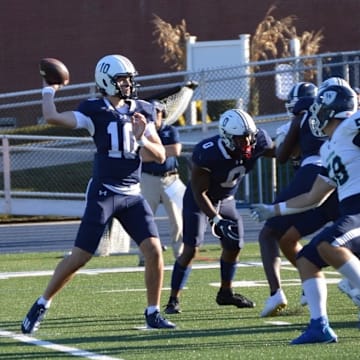 Keegan Croucher, a New York native, competes for the Cheshire Academy football team in 2024.