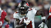 Buccaneers WR Chris Godwin could be in danger of missing the start of the 2025 season coming back from ankle surgery.
