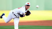 Auburn Tigers pitcher Cam Tilly threw four-scoreless innings before getting touched up in the fifth in a 9-2 loss to Ole Miss.