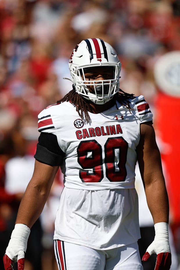 South Carolina Gamecocks defensive tackle T.J. Sanders during the first half at Bryant-Denny Stadium