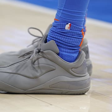 Oklahoma City Thunder guard Shai Gilgeous-Alexander wears his Converse sneakers everywhere.