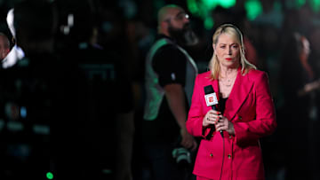 Doris Burke looks on before game two of the 2024 NBA Finals.