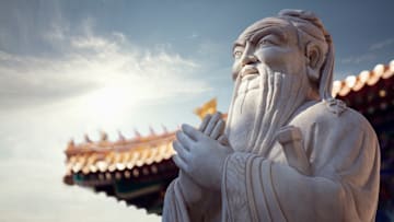 A statue of Confucius in China.