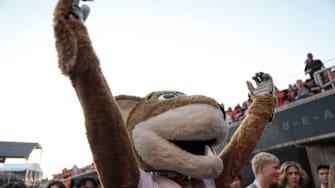 Butch T. Cougar waves to Beavers fans before the game against Washington State at Reser Stadium at Oregon State University in Corvallis, Ore. on Saturday, Oct. 15, 2022.

Ncaa Football Washington State At Oregon State 545